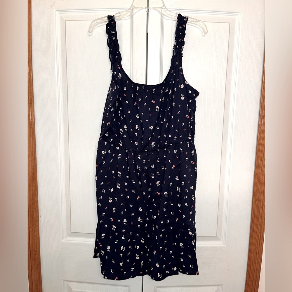 Banana Republic Dress Floral Ruffle Trim Dress